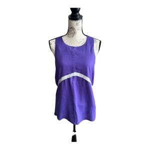New with tags, purple and white sleeveless top size M